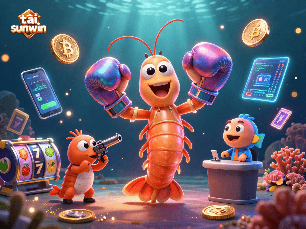 Engage in gaming excitement with tải sunwin, featuring vibrant 3D casino elements and lively characters.