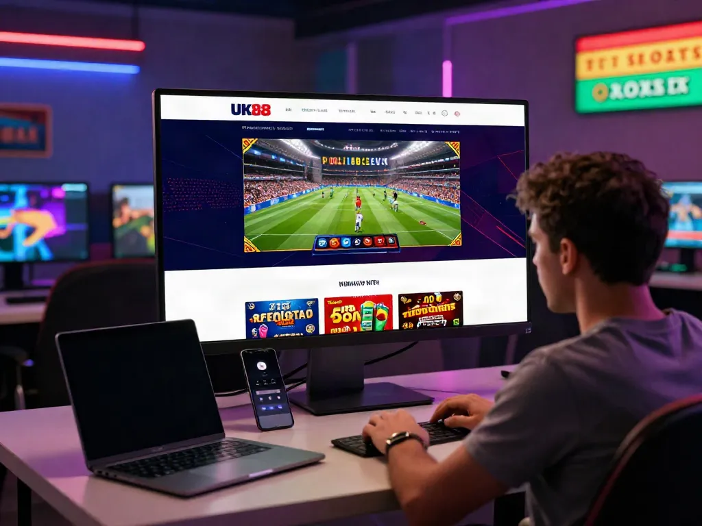 Uk88 online betting platform with user-friendly interface showing sports and casino games.