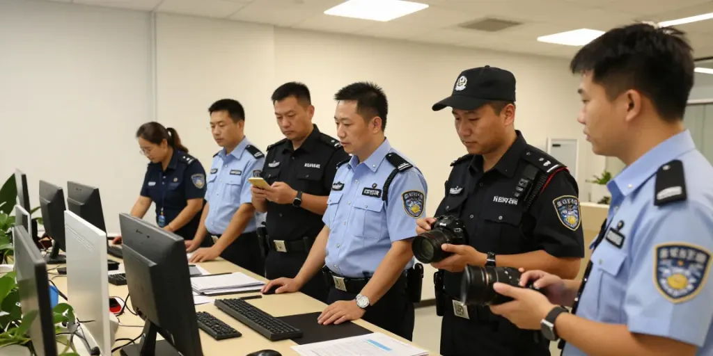 Corporate Security team of licensed professionals assessing safety measures at a local business.