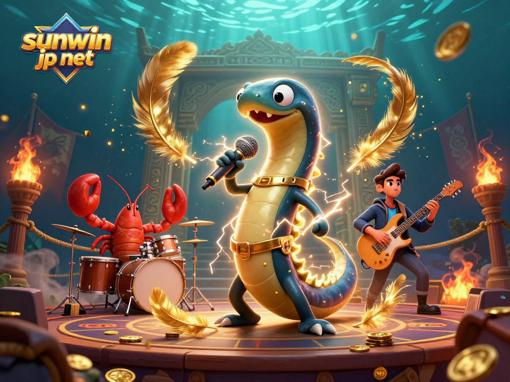 Engage with sunwin jp net at an electrifying underwater casino featuring dynamic characters and gambling elements.